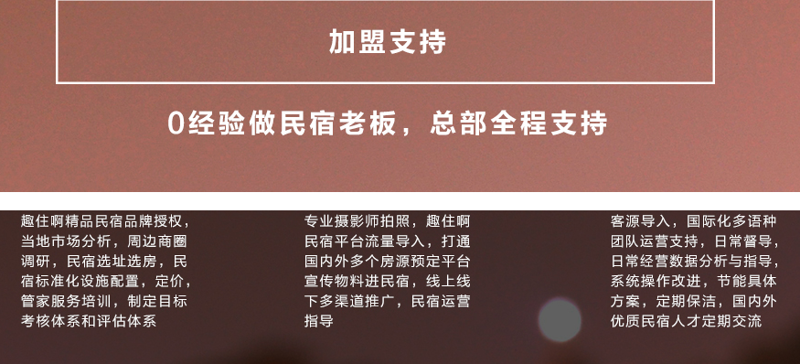趣住啊精品民宿加盟连锁,趣住啊精品民宿加盟费是多少_4