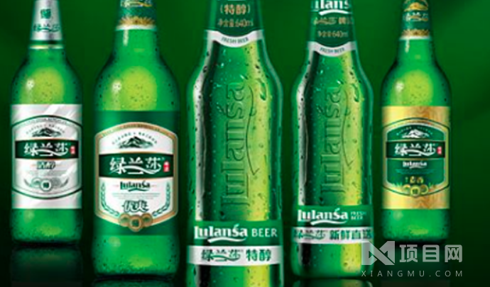 绿兰莎啤酒广告图片