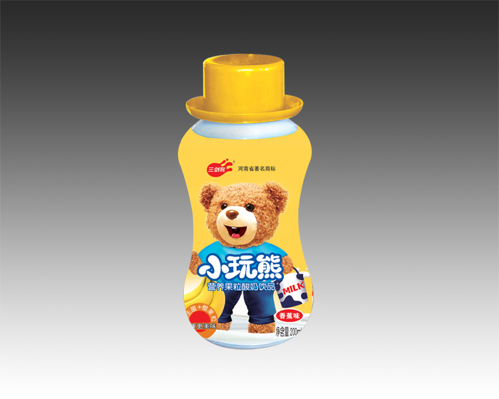 三剑客牛奶 小玩熊儿童营养果粒酸奶上海招代理_2