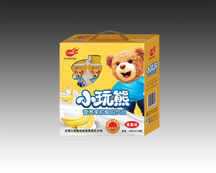 三剑客牛奶 小玩熊儿童营养果粒酸奶上海招代理_3