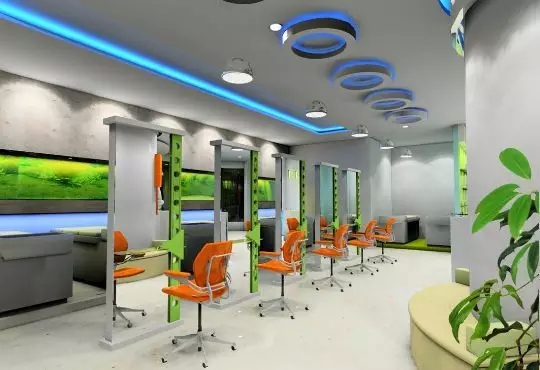 理發(fā)店裝修潮流效果圖_2