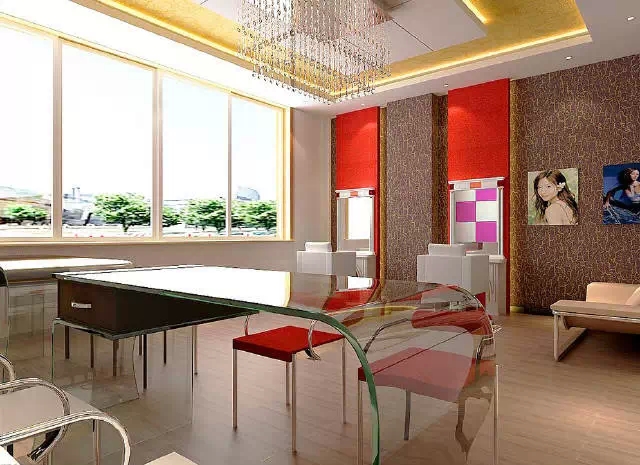 理發(fā)店裝修潮流效果圖_3