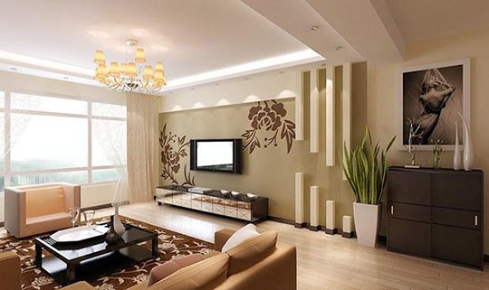 2015硅藻泥電視背景墻實景案例（圖）_4