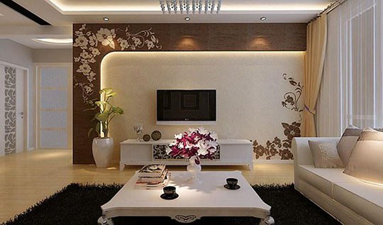 2015硅藻泥電視背景墻實景案例（圖）_5