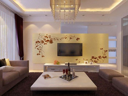 2015硅藻泥電視背景墻實景案例（圖）_6