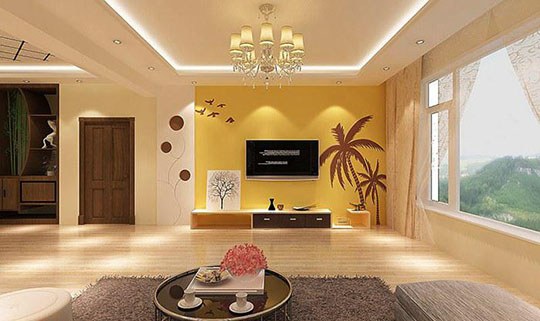 2015硅藻泥電視背景墻實景案例（圖）_8