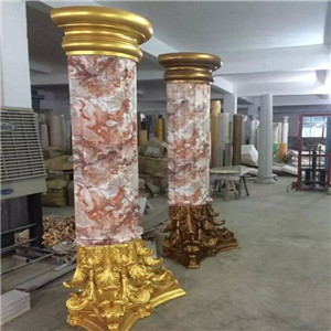 深啡網(wǎng) 黑金花仿大理石羅馬柱_1