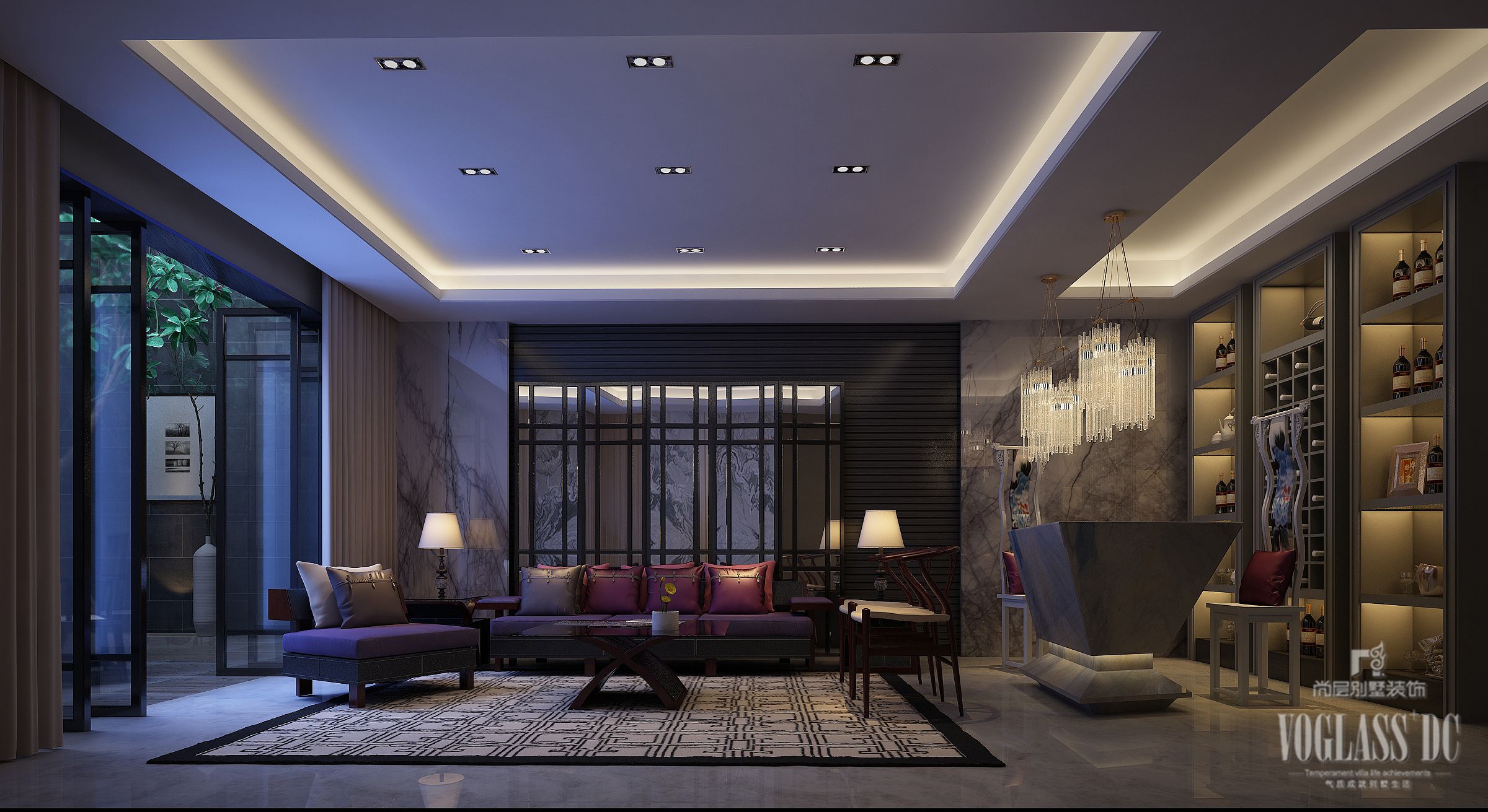 上海尚層裝飾_別墅裝修中海悅府現(xiàn)代簡約_1