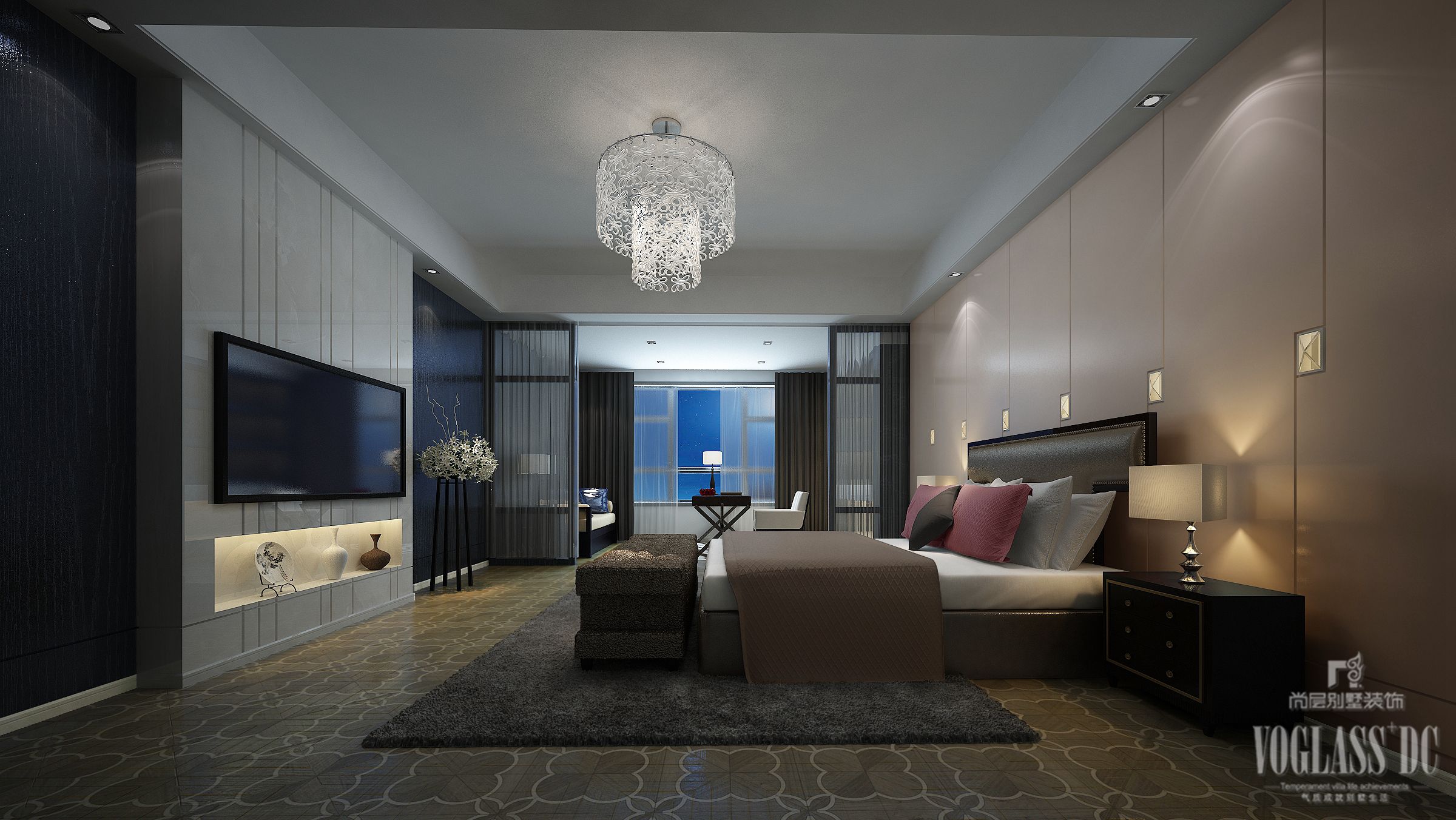 上海尚層裝飾_別墅裝修中海悅府現(xiàn)代簡約_3