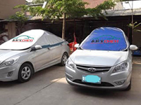 批發(fā)汽車車衣鋁膜 防曬隔熱遮陽(yáng)傘 夏季遮陽(yáng)罩清涼罩 尖頂半車罩_1