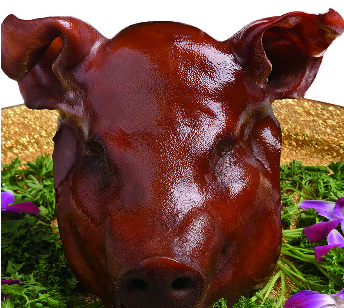 那里教熟食的做法 鹵豬頭肉配方 濟(jì)南加盟豬頭肉豬下貨_1