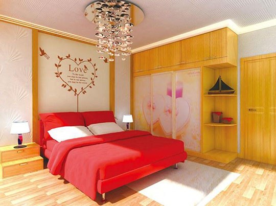 2015硅藻泥背景墻 藍(lán)天豚婚房臥室背景墻實(shí)景案例（圖）_1