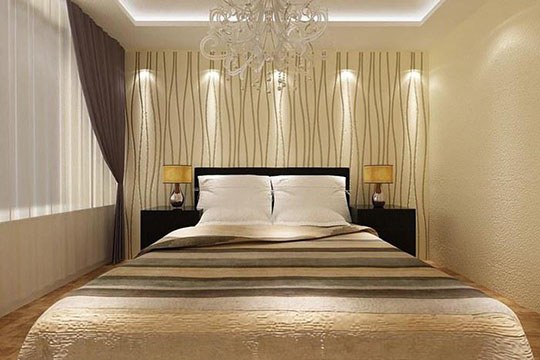 2015硅藻泥背景墻 藍(lán)天豚婚房臥室背景墻實(shí)景案例（圖）_2