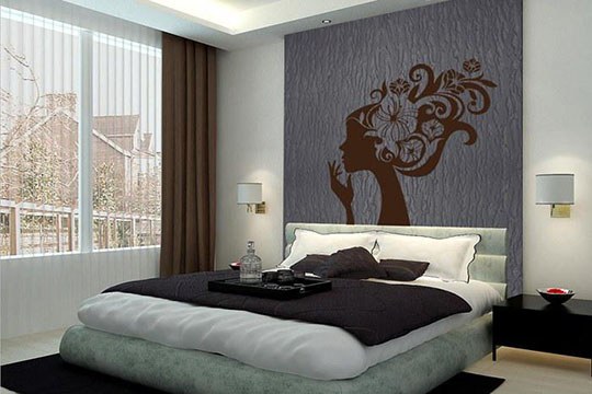 2015硅藻泥背景墻 藍(lán)天豚婚房臥室背景墻實(shí)景案例（圖）_3