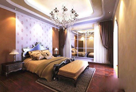 2015硅藻泥背景墻 藍(lán)天豚婚房臥室背景墻實(shí)景案例（圖）_4