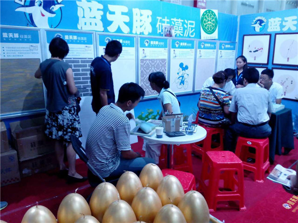 蓝天豚硅藻泥参展2015年武汉（昆仑）家博会（图）_4