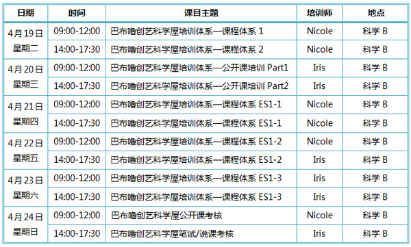 巴布噜创艺科学屋四月教师培训即将展开（图）_1