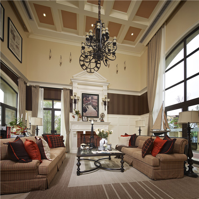 【天津別墅裝修設(shè)計(jì)】--銳林作品,霞光道5號(hào)-美式_1