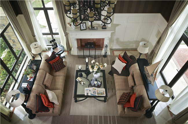 【天津別墅裝修設(shè)計(jì)】--銳林作品,霞光道5號(hào)-美式_2