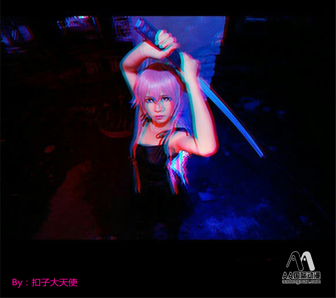 AA國(guó)際動(dòng)漫COS攝影后期教程：酷炫3D特效_6