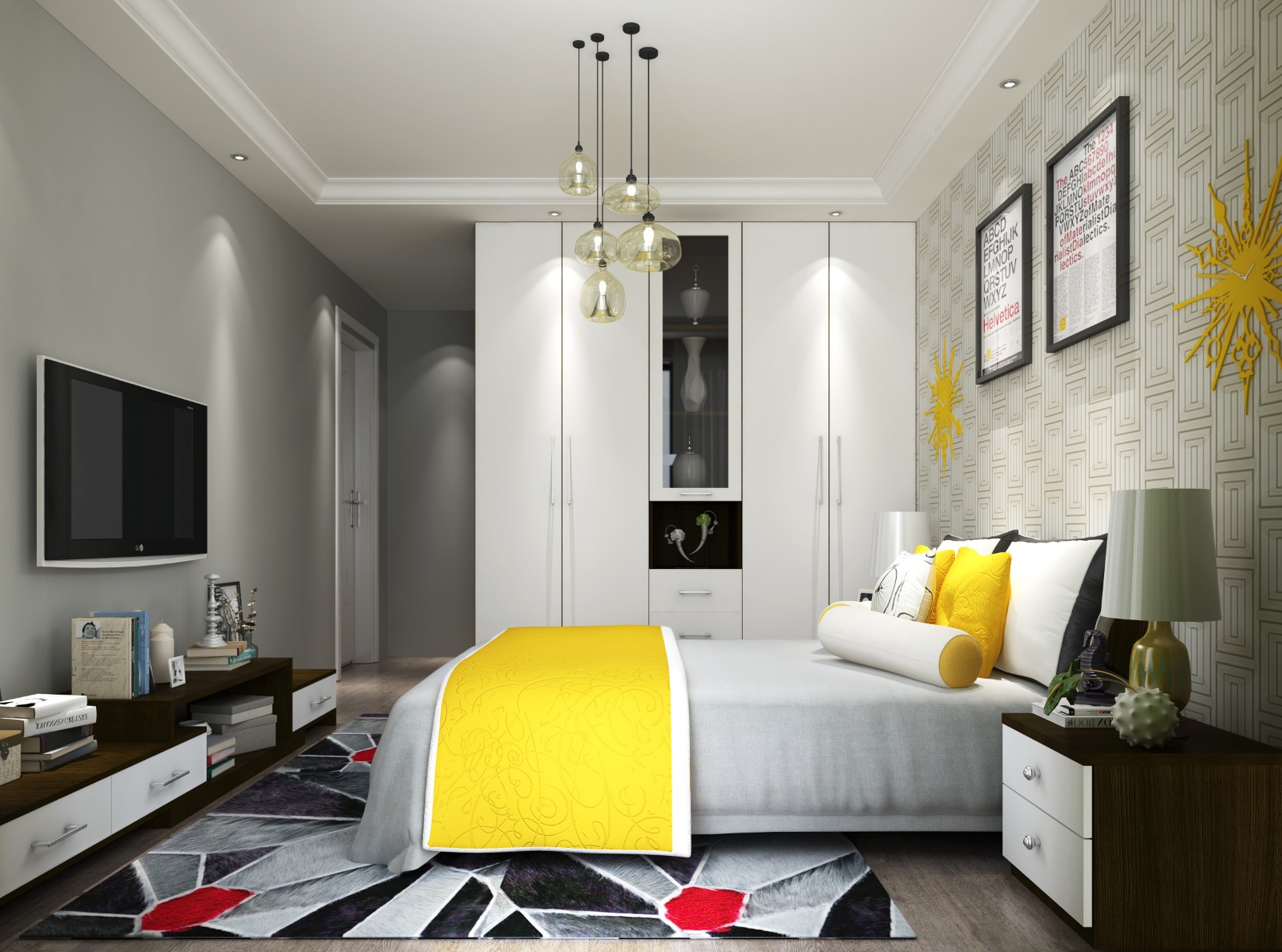 清爽干凈103㎡現(xiàn)代風(fēng)三居室德維爾衣柜商城（圖）_7