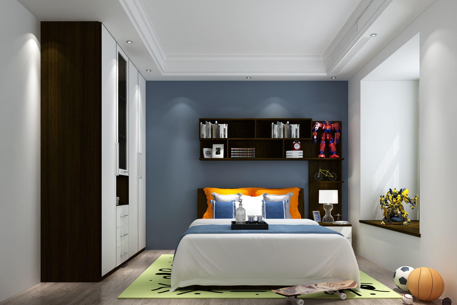 清爽干凈103㎡現(xiàn)代風(fēng)三居室德維爾衣柜商城（圖）_8