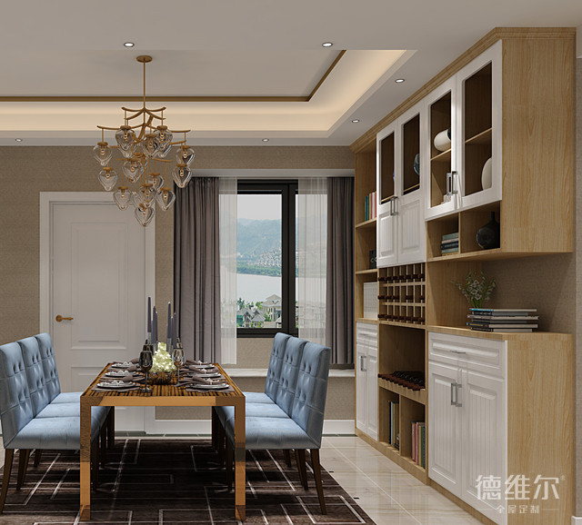 這才是大氣的酒柜設(shè)計！德維爾衣柜商城（圖）_3