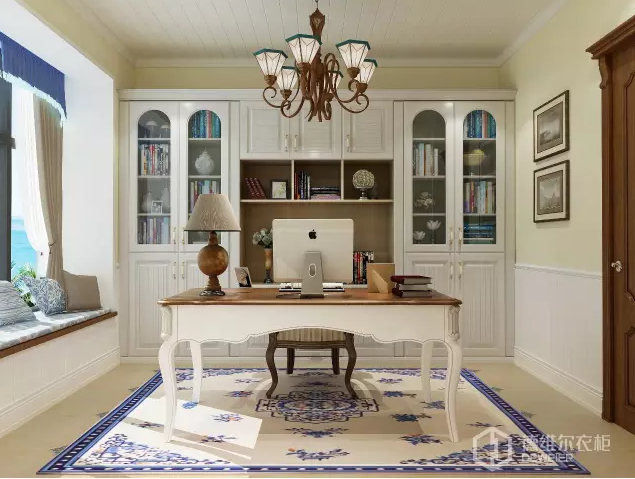 為什么叫地中海風書房【德維爾衣柜商城】（圖）_1