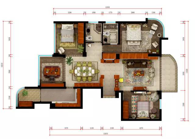 看德維爾全屋定制商城打造156㎡美式風(fēng)格（圖）_1
