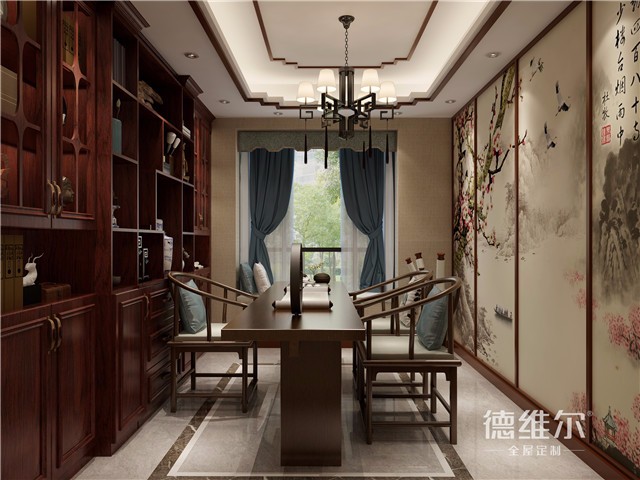 張家界德維爾全屋定制商城演繹4款精美中式風(fēng)書房（圖）_4