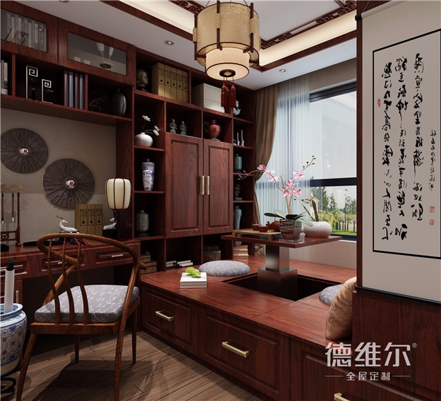 張家界德維爾全屋定制商城演繹4款精美中式風(fēng)書房（圖）_5