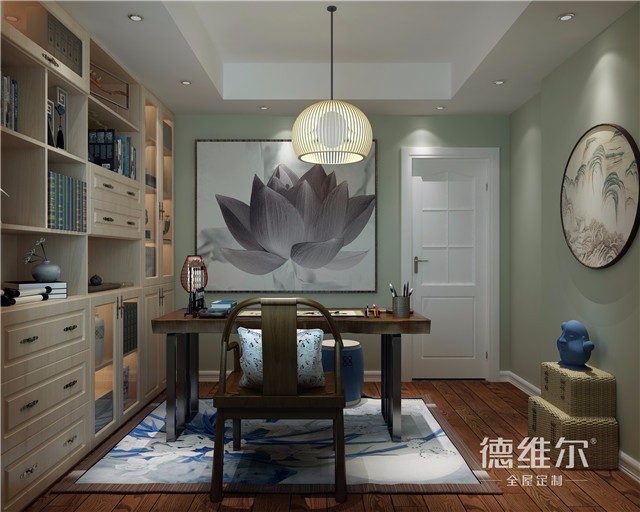 常德德維爾商城四款古典中式書房設計效果圖（圖）_1