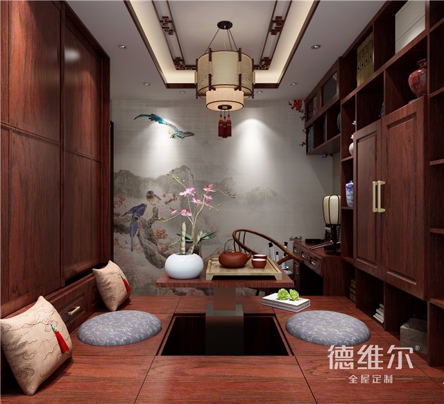常德德維爾商城四款古典中式書房設計效果圖（圖）_2