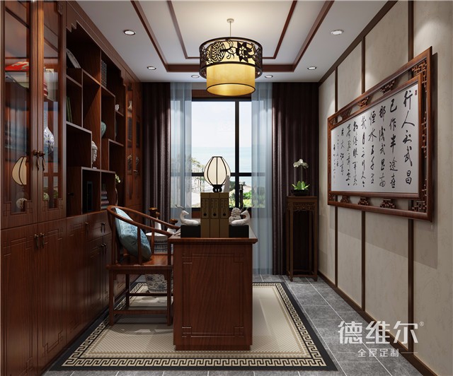 常德德維爾商城四款古典中式書房設計效果圖（圖）_5
