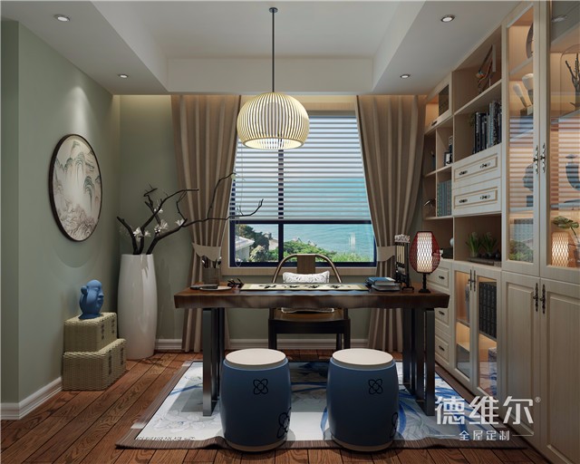 武昌古典式中式書房設(shè)計(jì)你見過沒？德維爾商城就有（圖）_1