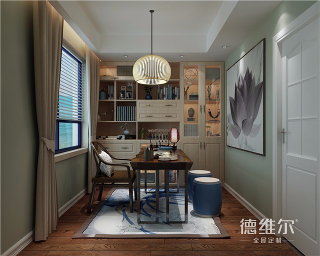 武昌古典式中式書房設(shè)計(jì)你見過沒？德維爾商城就有（圖）_3