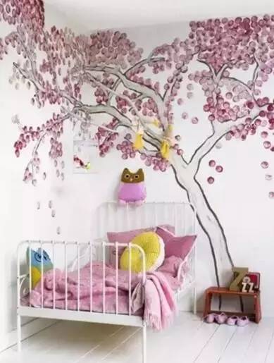 丑的墻體彩繪什么樣？神級(jí)彩繪能讓家變身奇幻森林（圖）_8