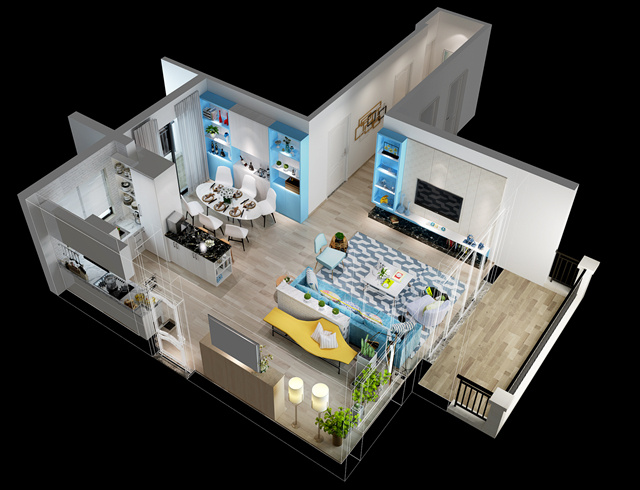 像初戀般的客廳裝修！定制家具上德維爾商城（圖）_1