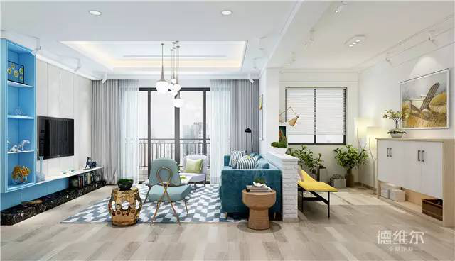 像初戀般的客廳裝修！定制家具上德維爾商城（圖）_2