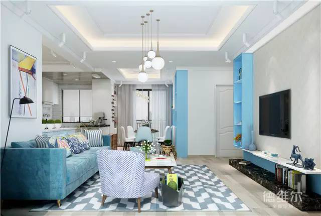 像初戀般的客廳裝修！定制家具上德維爾商城（圖）_4