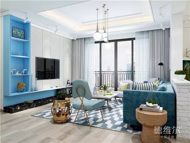 像初戀般的客廳裝修！定制家具上德維爾商城（圖）_5