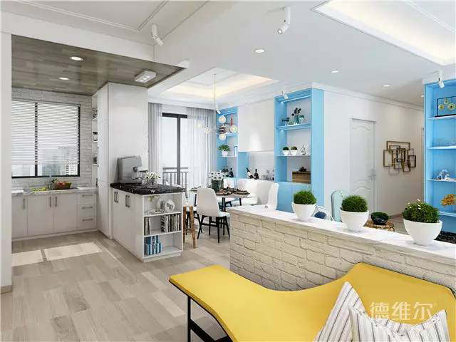 像初戀般的客廳裝修！定制家具上德維爾商城（圖）_6