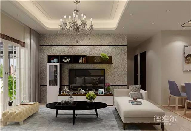 84㎡三室兩廳裝修案例【德維爾商城全屋定制家具】（圖）_3