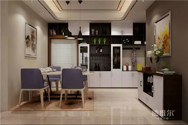 84㎡三室兩廳裝修案例【德維爾商城全屋定制家具】（圖）_6