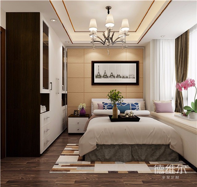 84㎡三室兩廳裝修案例【德維爾商城全屋定制家具】（圖）_9