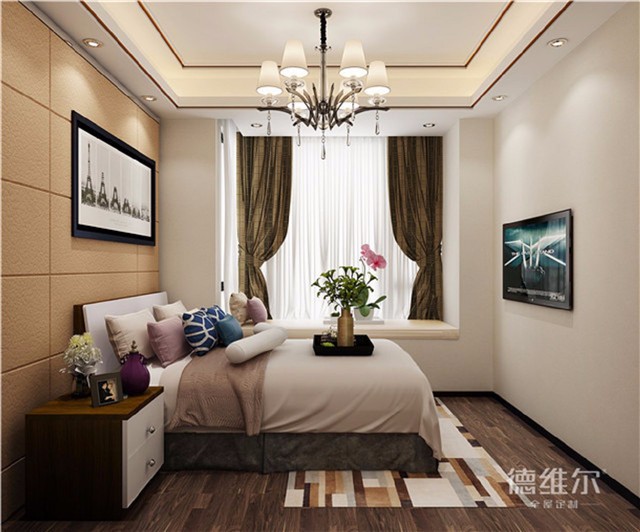 84㎡三室兩廳裝修案例【德維爾商城全屋定制家具】（圖）_10