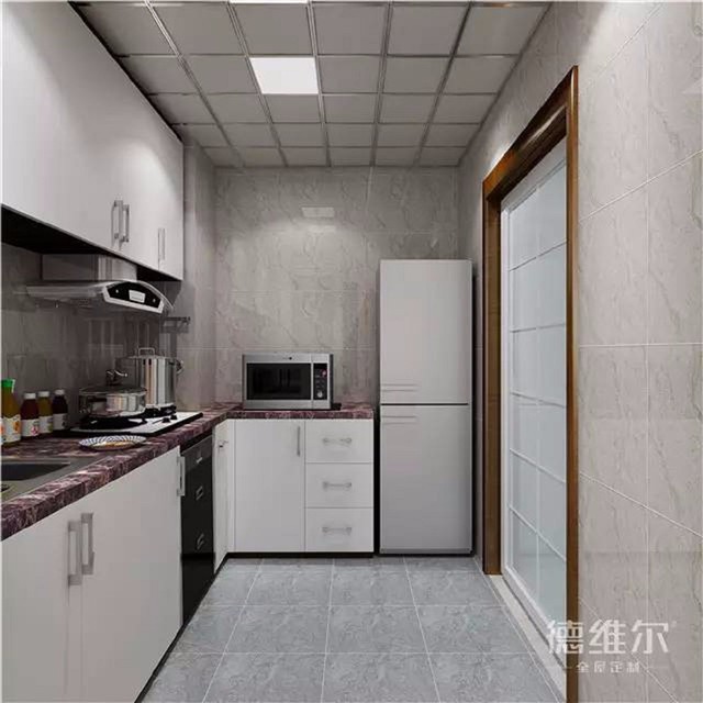 84㎡三室兩廳裝修案例【德維爾商城全屋定制家具】（圖）_13