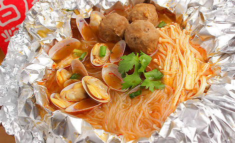 開心花甲粉制作方法，藝高學(xué)習(xí)正宗錫紙花甲粉做法（圖）_1