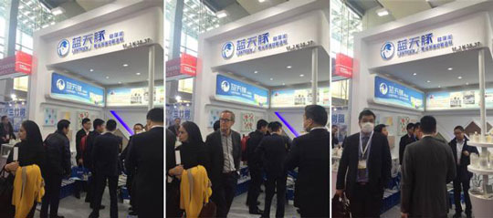 藍(lán)天豚硅藻泥參展第二十一屆中國廣州國際涂料展（圖）_1