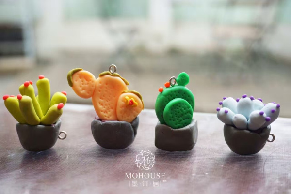 墨飾居創(chuàng)意花店的多肉軟陶（圖）_1